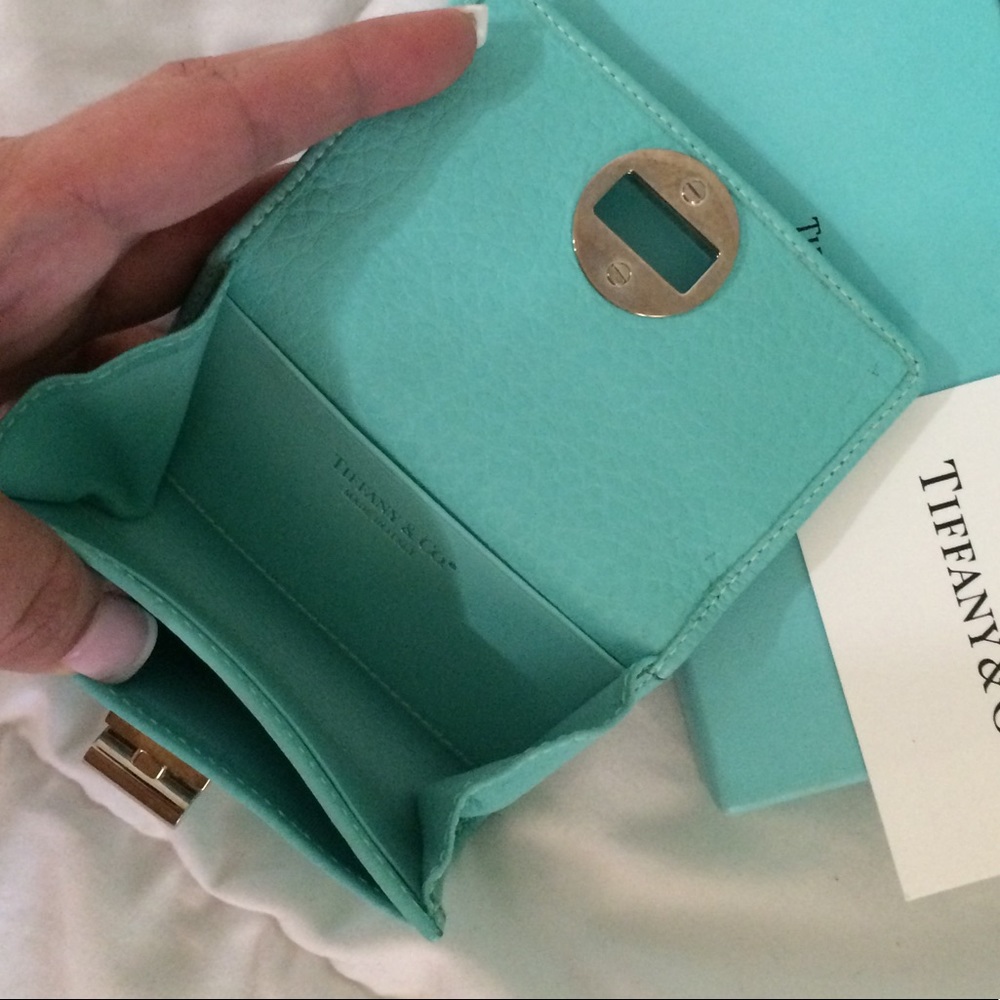 Tiffany & Co leather card case wallet & dustbag